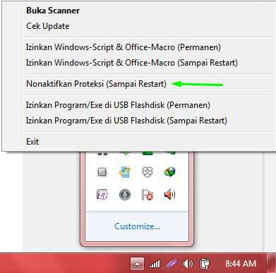 cara mematikan antivirus avg