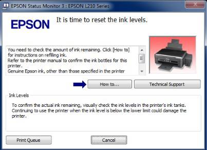 Cara Reset Ink Level Epson L210 it is Time to restart