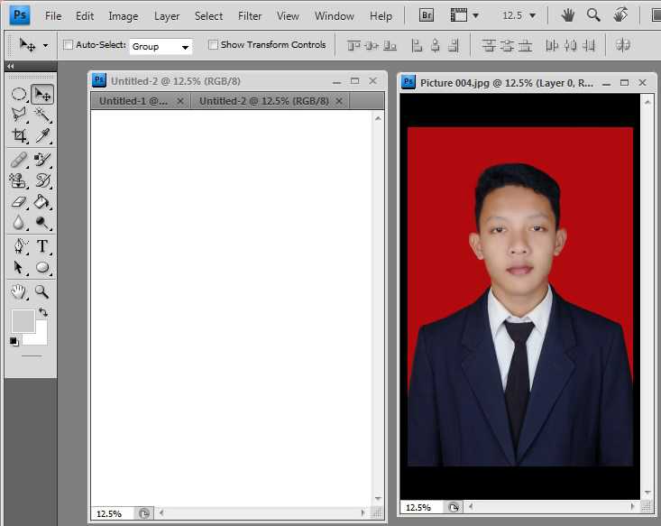 Cara edit foto 3x4 di photoshop