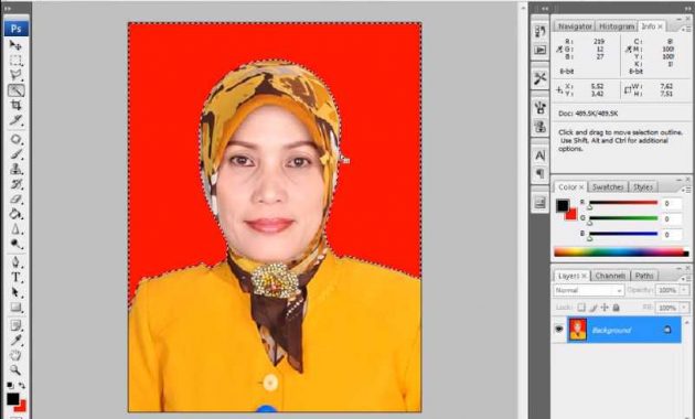 cara membuat background di photoshop