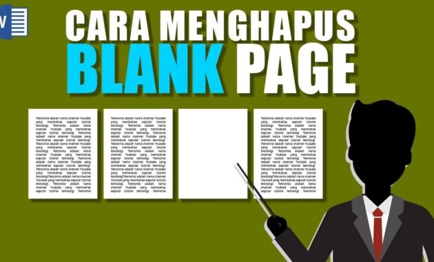 menghapus halaman kosong di word